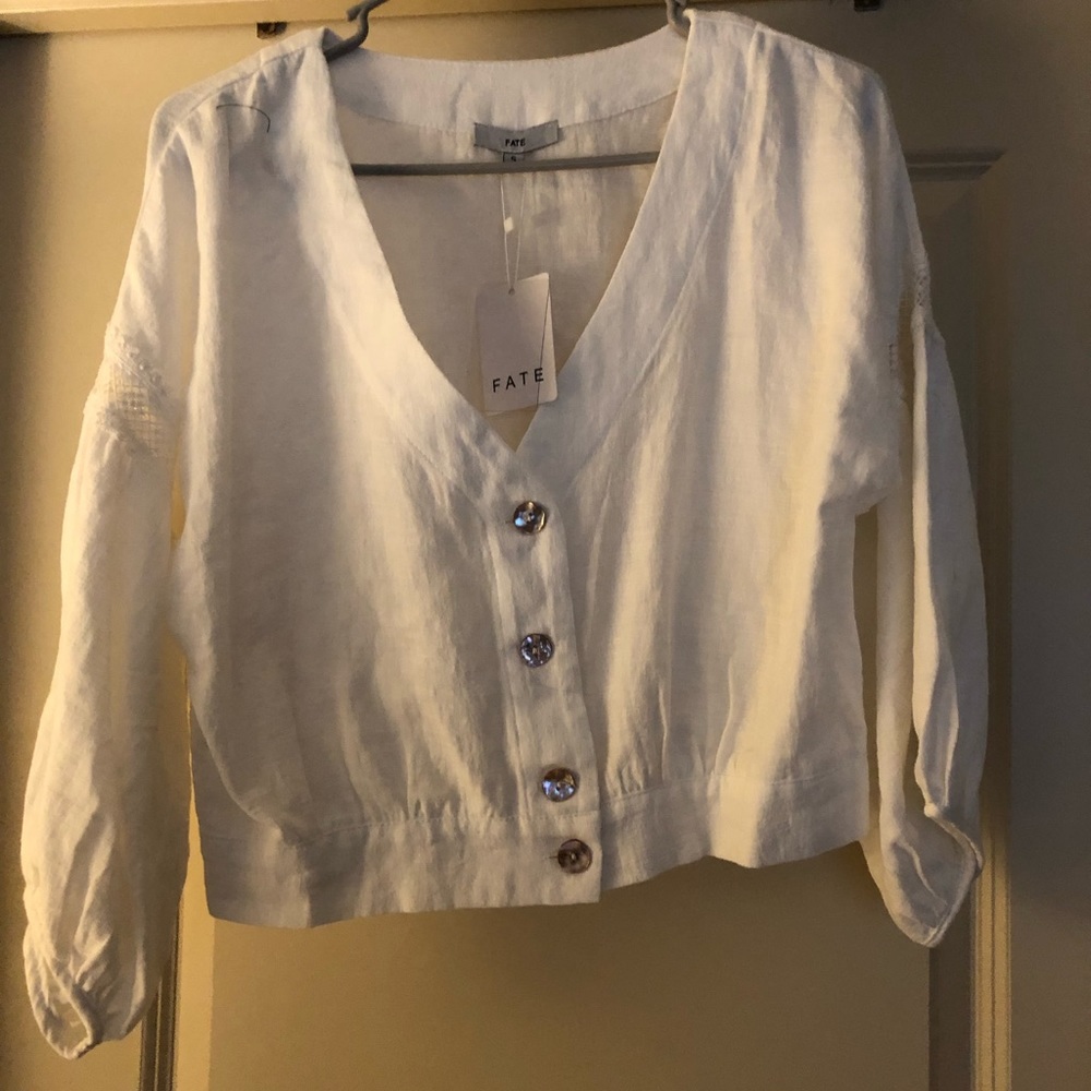 White bohemian crop top